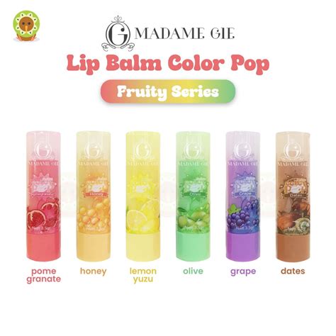 Jual MADAME GIE COLOR POP LIP BALM FRUITY SERIES Shopee Indonesia