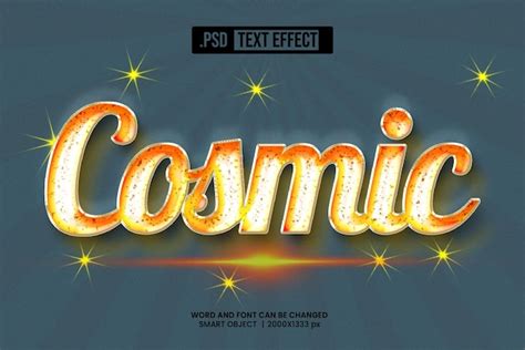 Premium Psd Psd Cosmic 3d Editable Text Effect Style