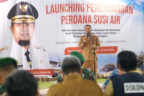 Gubernur Sulsel Launching Lima Rute Penerbangan Perdana