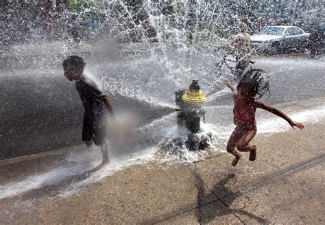 Kids Jumping In Fire Hydrant Stephanie Gehring