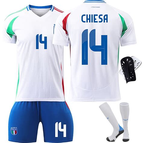 Kids Youth Adult Chiesa14 Italy Home Jersey Euro 2024 2025 Fan Soccer