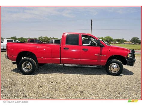 2004 Flame Red Dodge Ram 3500 Slt Quad Cab 4x4 Dually 48663530 Photo