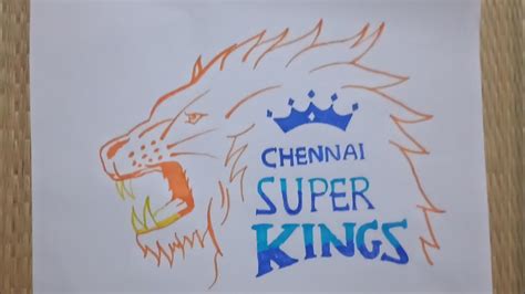 How To Draw The Chennai Super Kingscsk Logo Step By Step Tutorial