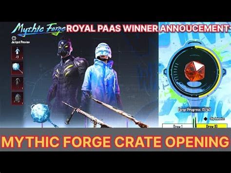 Mythic Forge Crate Opening Bgmi Glacier Set Crate Opening Invader