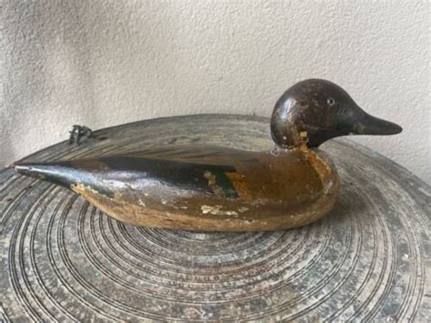 Antique Mason Glass Eye Pintail With Hunter Over Paint Ebay