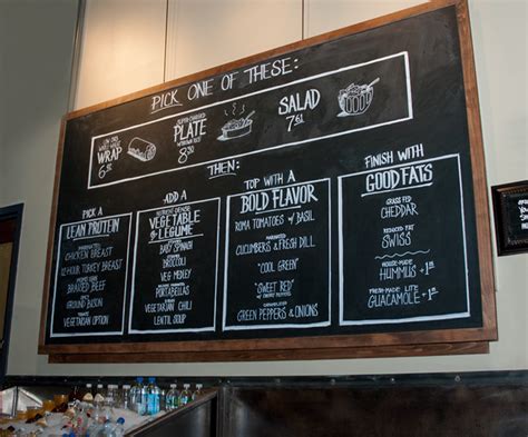 Wood Framed Chalkboard Menu In A Restaurant In NYC Chalkboard Menu