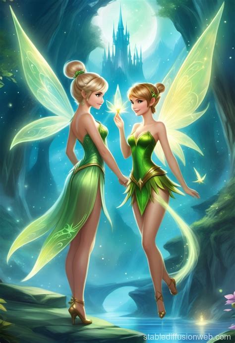 Tinker Bell And Serana From Skyrim Prompts Stable Diffusion Online