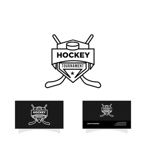 Premium Vector Hockey Ice Team Logo Icon Design Illustration