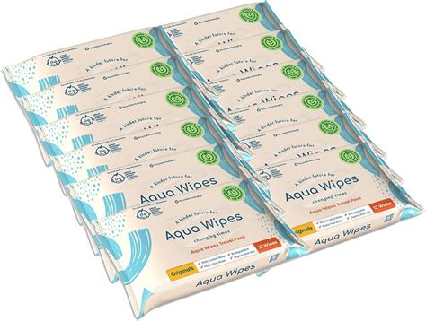 Aqua Wipes Originals Travel Size Baby Wipes Biodegradable Wipes