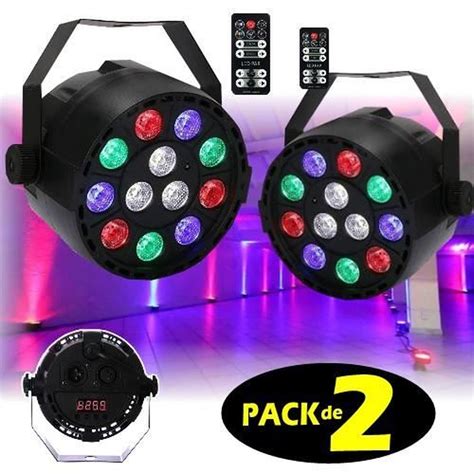 JEU DE LUMIÈRE PACK DE 2 PROJECTEURS PARLED DLX RGB PA DJ SONO LIGHT