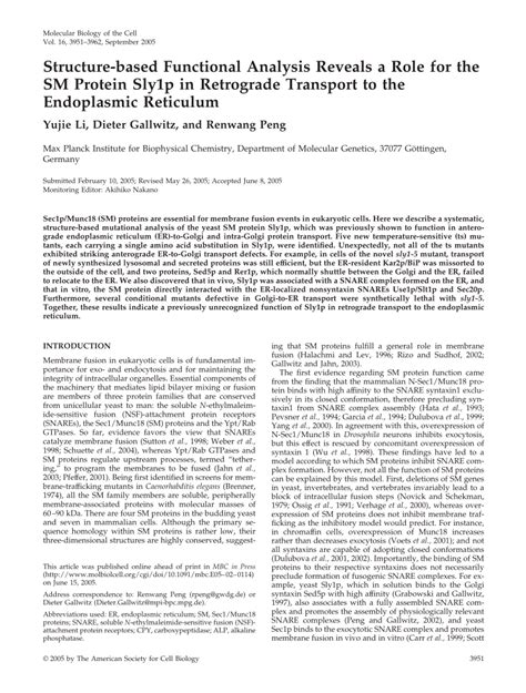 PDF Structure Based Functional Analysis Reveals A Role For The SM