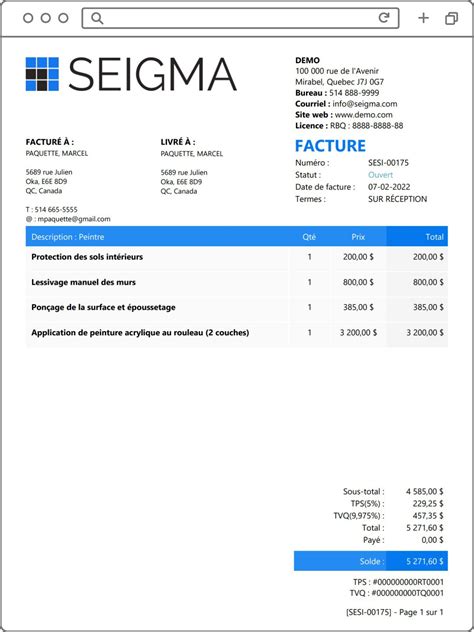 Logiciel De Devis Et Facturation Pour Peintres Seigma