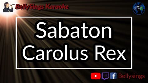 Sabaton Carolus Rex English Version Karaoke YouTube