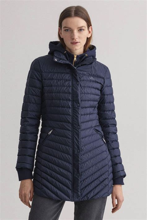 Gant Womens Light Down Coat Evening Blue Down Coat Gant Coat