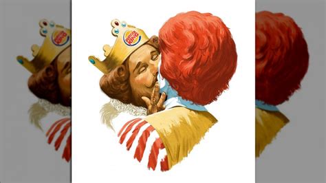 The Reason The Burger King Mascot Just Kissed Ronald McDonald