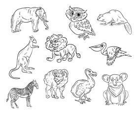 Free animals black and white vector free download