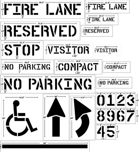 Parking Lot and Road Marking Stencil Kit