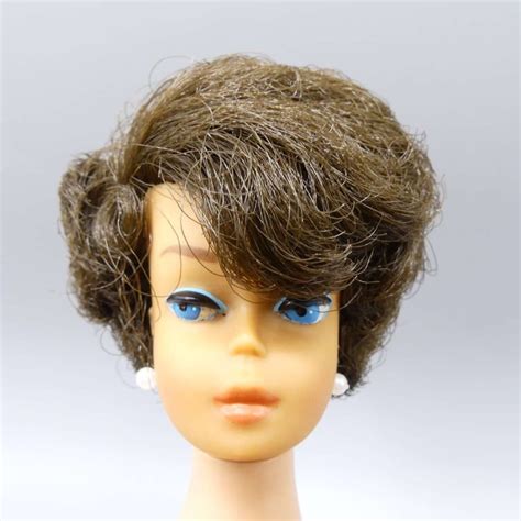 Side Part Bubblecut Barbie Brunette Doll 850 From 1965