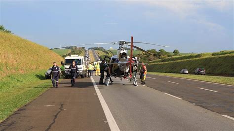 Acidente Ambul Ncia Interdita Rodovia Dos Bandeirantes Em Sumar