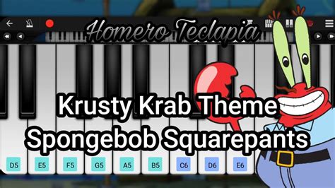 Krusty Krab Theme Piano Spongebob Squarepants Piano Tutorial Easy Piano Mobile Perfect Piano