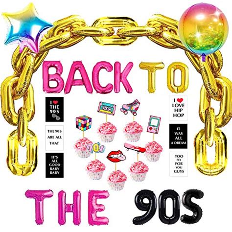 Homond 90s Party Decorations For Adults Back To The 90 S Balloons 90s