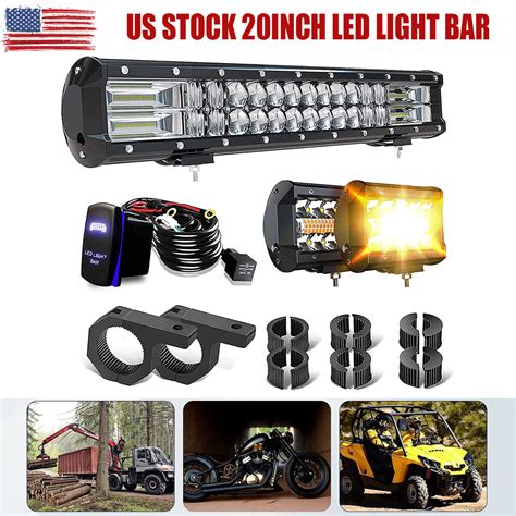 20INCH 126W Led Light Bar Flood Spot Combo Driving Car Offroad For 4WD