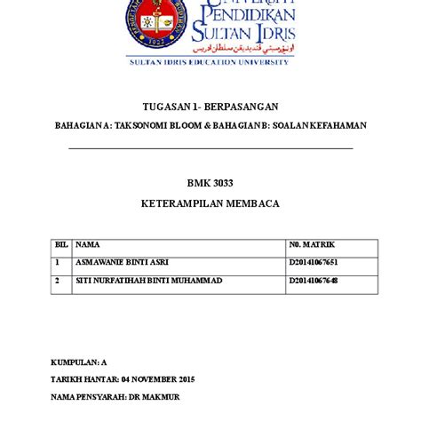 Aras Kognitif Taksonomi Bloom Cikgu Mogana Aras Kognitif Taksonomi