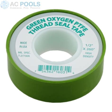 Thread Sealing Tape Oxygen Teflon PTFE Green 12mm X 10m EBay