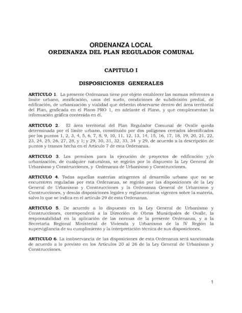 PDF ORDENANZA LOCAL ORDENANZA DEL PLAN REGULADOR ORDENANZA DEL