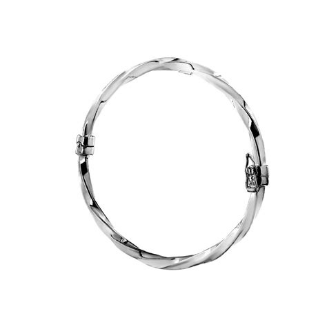 Bracelet rigide fil torsadé Argent 925 Femme Bracelet souple MATY