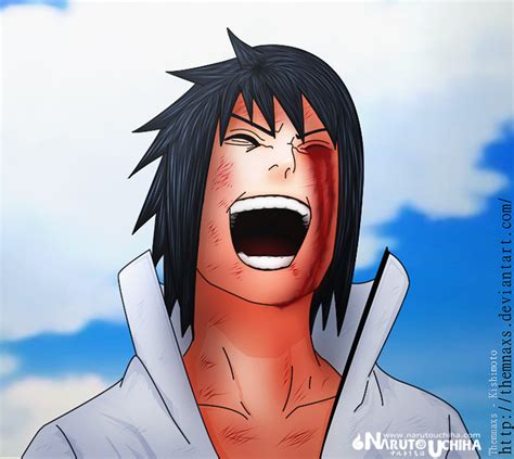 Naruto Fan art: Sasuke Laughing