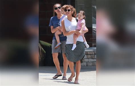 Eva Mendes Takes Daughters Out For Summer Stroll