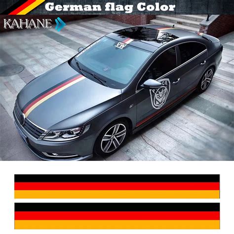 Germany Flag Stripe Car Body Hood Vinyl Sticker Decal Styling For BMW