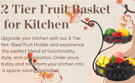 Amazon Iberg Tier Fruit Basket For Kitchen Countertop