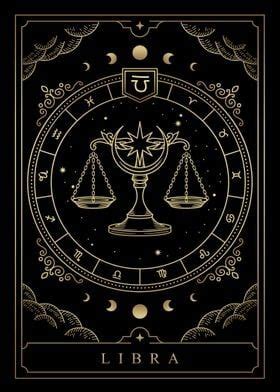 'Libra Tarot card' Poster, picture, metal print, paint by Michael ...