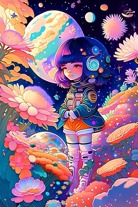 Download Ai Generated Girl Space Royalty Free Stock Illustration Image