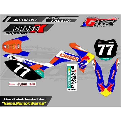 Jual Decal Stiker Viar Cross X 150 200GT Full Body Dekal Stiker Viar