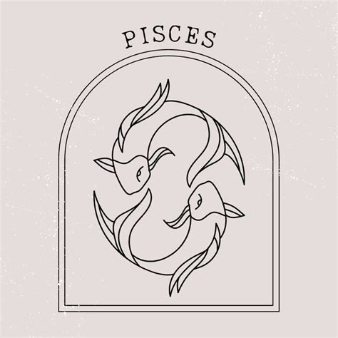 Pisces Zodiac Sign Sticker Astrology Fortune Stickers Aesthetic