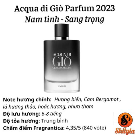 Acqua Di Gio Parfum 2023 Nước Hoa Nam chiết 10ml Chính Hãng Shopee