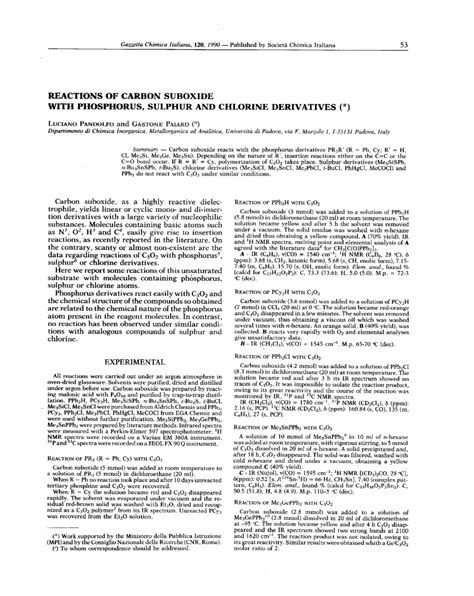 (PDF) Reactions of carbon suboxide with phosphorus, sulphur and ...