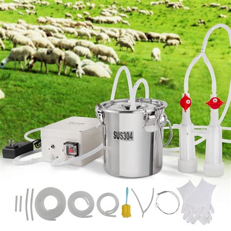 Vevor Goat Milking Machine L Stainless Steel Bucket Electric