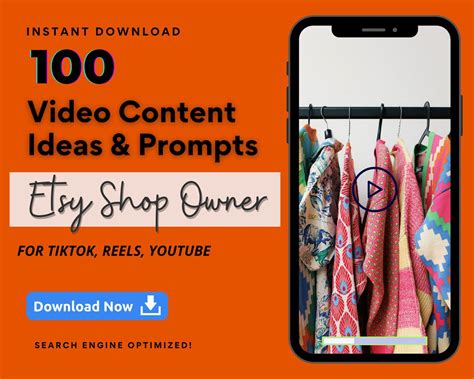 Etsy Shop Owner Video Content Ideas For Tiktok Instagram Reels