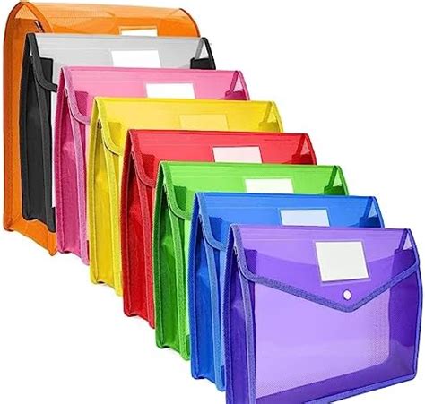 FANWU Plastic File Folder Poly Envelope Expanding File Wallet Document