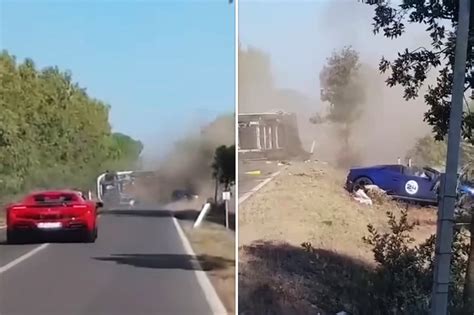 Lamborghini Crashes Into Ferrari