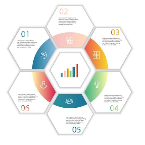 Éléments Abstraits Infographie Vecteur De Données De Forme Hexagonale