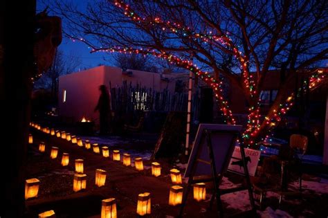 The Farolito Walk In Santa Fe New Mexico On Christmas Eve Mexico