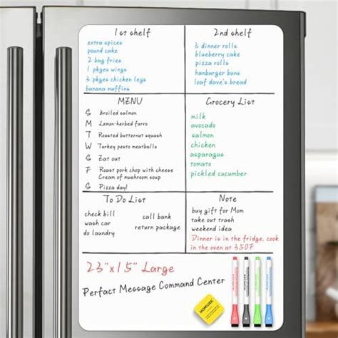 Amazon HOMiDEK Magnetic Whiteboard For Fridge Refrigerator Dry