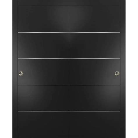 Sartodoors Planum In X In Flush Black Finished Woodsliding