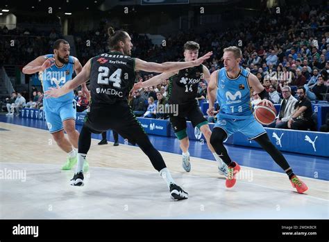 Player Of Movistar Estudiantes Seen In Action During The Leb Oro Match