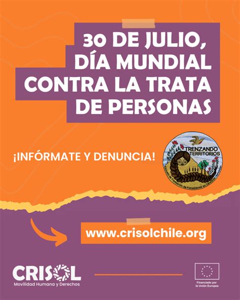 Infografías 30 De Julio Día Mundial Contra La Trata De Personas